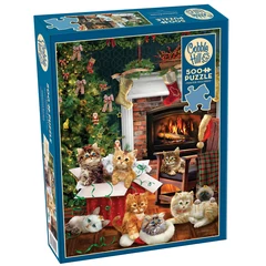 Cobble Hill 500 db-os puzzle - Christmas Kittens (45122)