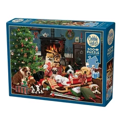 Cobble Hill 500 db-os puzzle - Christmas Puppies (45091)