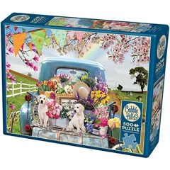 Cobble Hill 500 db-os puzzle - Country Truck in Spring (45060)