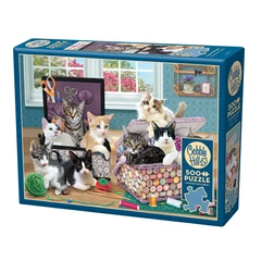 Cobble Hill 500 db-os puzzle - Crafty Kittens (45137)