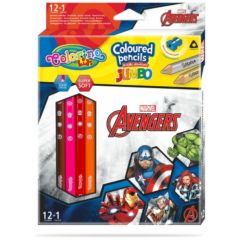 Coolpack - Avengers - Bosszúállók Jumbo kétoldalú színes ceruza készlet - 12 db-os (91413PTR)