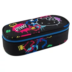 Coolpack - Campus ovális tolltartó - Hello Kitty - Black Neon (F062034)