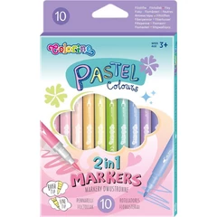 Coolpack - Colorino 10 színű kétoldalú ecset filctoll - Pastel (80875PTR)