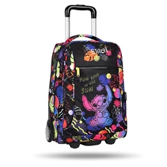 Coolpack - Compact gurulós iskolatáska, hátizsák - Disney Fashion - Stitch - Black (F086886)