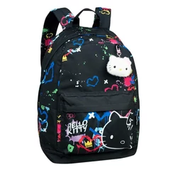 Coolpack - Cross iskolatáska, hátizsák - 1 rekeszes - Hello Kitty -  Black Neon (F026034)