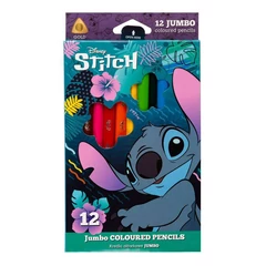 Coolpack - Disney Core - Stitch Jumbo színes ceruza készlet - 12 db-os (54816PTR)