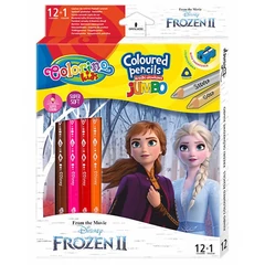 Coolpack - Disney - Jégvarázs Jumbo kétoldalú színes ceruza készlet - 12 db-os (91024PTR)