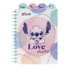 Coolpack - Disney - Stitch A/5 spirálfüzet - Love more - kockás (75064PTR)