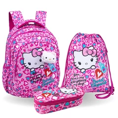 Coolpack - Fast iskolatáska szett - Hello Kitty - Sweet Leopard - ovális tolltartóval (F163035-1-szett)