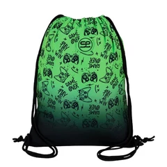 Coolpack - First zsinóros hátizsák, tornazsák - Gradient Green - Game Over (F159969)
