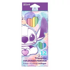 Coolpack - Háromszög alakú színes ceruza készlet - 12 db-os - Disney Fashion - Stitch - Love more (92047PTR)