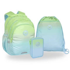 Coolpack - Jerry ergonomikus iskolatáska szett - Gradient Mojito felszerelt emeletes tolltartóval (F029755-1-szett)