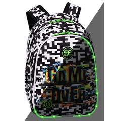 Coolpack - Jimmy LED-es iskolatáska, hátizsák - 2 rekeszes - Game Over
