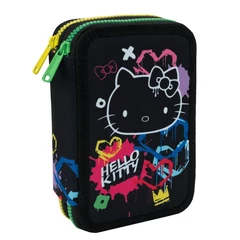 Coolpack - Jumper 2 felszerelt 2 emeletes tolltartó - Hello Kitty - Black Neon (F066034)