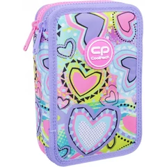Coolpack - Jumper 2 felszerelt 2 emeletes tolltartó - Pastel Hearts (F066832)