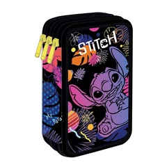 Coolpack - Jumper 3 felszerelt 3 emeletes tolltartó - Disney Fashion - Stitch - Black (F067886)