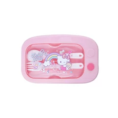 Coolpack - Mil műanyag uzsonnás doboz evőeszközökkel - Hello Kitty - Pink (20127PTR)