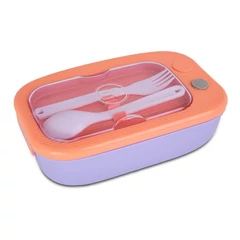 Coolpack - Mil műanyag uzsonnás doboz evőeszközökkel - Peach Purple (Z31003)