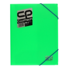Coolpack - Neon műanyag gumis mappa A/4 - Green (52115PTR)