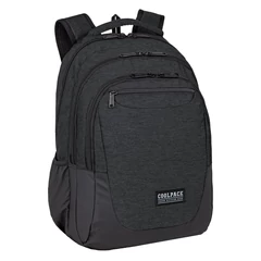 Coolpack - Soul ergonomikus iskolatáska, hátizsák - 3 rekeszes - Snow Black (C10164)