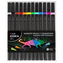Kidea Kétoldalas filctollak - 12 féle színben (MBC12KKA)