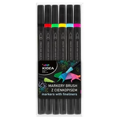 Kidea Kétoldalas filctollak - 6 féle színben (MBC6KKA)