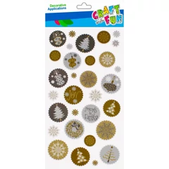 Craft with Fun - Karácsonyi matricák - 37 db