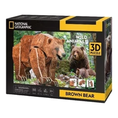 CubicFun DS1096 - National Geographic, Barnamedve - 88 db-os 3D puzzle