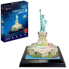 CubicFun L536 - Szabadság szobor LED világítással - 37 db-os 3D puzzle
