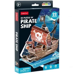 CubicFun W3121 - Pirate Ship - Kalózhajó - 22 db-os 3D puzzle