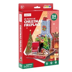 CubicFun W3153 - Karácsonyi kandalló - 24 db-os 3D puzzle