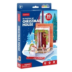 CubicFun W3154 - Karácsonyi ház - 20 db-os 3D puzzle