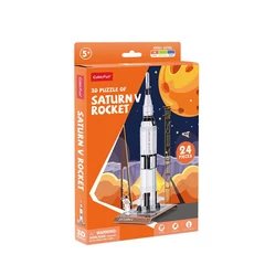 CubicFun W3198 - Mini Saturn V Űrrakéta - 24 db-os 3D puzzle