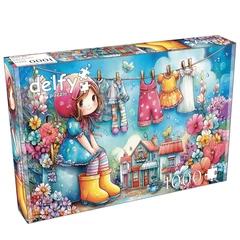 Delfy 1000 db-os puzzle - Sunlit Laundry Joy (DE-26020)