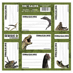 Dinoszauruszok 7 db-os füzetcímke (NNZDN)