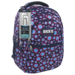BackUp iskolatáska, hátizsák - 4 rekeszes - Pöttyös (PLB1B6)
