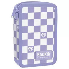 BackUp felszerelt emeletes tolltartó - Violet Chessboard (PB6DW29)