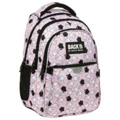 BackUp cicás hátizsák - 3 rekeszes - Pink Cats