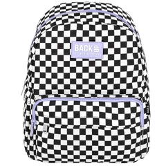 BackUp iskolatáska, hátizsák - 1 rekeszes - Pepita, lila (PLB7C94F)