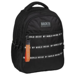 BackUp iskolatáska, hátizsák - 3 rekeszes - Fluo black