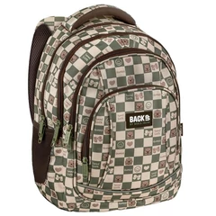 BackUp iskolatáska, hátizsák - 3 rekeszes - Cute checkered (PLB8A17)