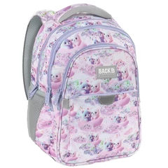 BackUp iskolatáska, hátizsák - 3 rekeszes - Pastel Teddy Bears (PLB8P23)