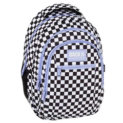 BackUp iskolatáska, hátizsák - 3 rekeszes - Pepita, lila (PLB7O94F)