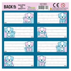 Backup Kutyás 8 db-os füzetcímke