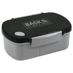 BackUp műanyag csatos uzsonnás doboz - Fekete (SB7B56)
