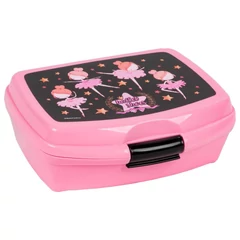 Balerina műanyag uzsonnás doboz - Ballet shoes - pink (SBL12)