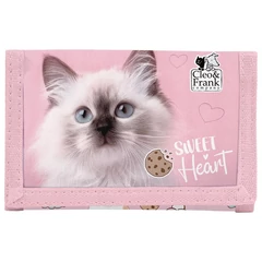 Cleo és Frank cicás pénztárca - rózsaszín (PFCF45)