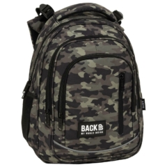 BackUp terepmintás iskolatáska, hátizsák - 3 rekeszes - Army - GROW WITH ME