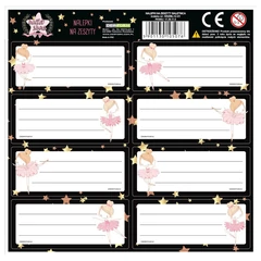 BackUp Balerinás 8 db-os füzetcímke - Ballet Shoes - kétféle (NNZBL12)