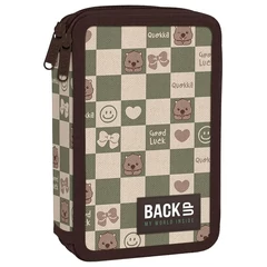 BackUp felszerelt emeletes tolltartó - Cute checkered (PB8DW17)